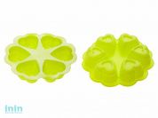 Форма для выпечки, силиконовая, круглая на 6 сердец, 25 х 4.5 см, зеленая, PERFECTO LINEA