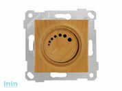 Выключатель поворотный (диммер) (скрытый, без рамки, винт. зажим, 600Вт) дуб, RITA, MUTLUSAN (220VAC, 60 - 600VA,  50 Hz, IP20)