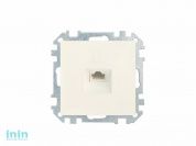 Розетка 1-ая компьютерная (скрытая) бежевая, Стиль, BYLECTRICA (компьютерная скрытой установки (полимерный суппорт) Гарантийный срок:24 месяца)