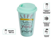Кружка керамическая, 400 мл, Life gets better , PERFECTO LINEA (30-140122)