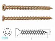 Шуруп по бетону 7.5х112 мм желтый цинк, T30 (20 шт в карт. уп.) STARFIX