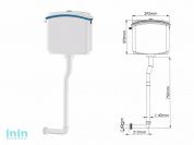 Бачок пластиковый для унитаза, NOVA