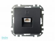 Розетка 1-ая компьютерная (скрытая) графит, Стиль, Bylectrica (компьютерная скрытой установки Гарантийный срок:24 месяца)