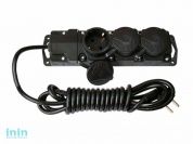 Удлинитель-шнур 3,5м брызгозащищенный (3 роз., 3.7кВт, с/з, ПВС 3х1,5) Bylectrica (Удлинитель-шнур 3,5м трехместный с заземляющим контактом брызгозащи