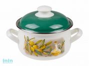 Кастрюля стальная эмалированная, 3.8 л, серия Олива, PERFECTO LINEA (подходит для всех типов плит, включая индукцию)