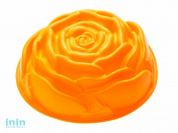 Форма для выпечки, силиконовая, роза, 23 х 7 см, оранжевая, PERFECTO LINEA