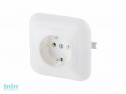 Розетка 1-ая (скрытая, с/з) белая, Эконом, Юпитер (РC16-102) (ЮПИТЕР)