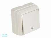 Выключатель 1-клав. (открытый) на два направления, кремовый, BRON, MUTLUSAN (10 A, 250 V, IP 20)