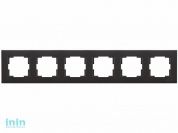 Рамка 6-ая горизонтальная черная, RITA, MUTLUSAN