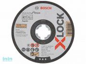 Круг отрезной 125х1.0x22.2 мм для нерж. стали X-LOCK Standard for Inox BOSCH (прямой, подходит для всех типов УШМ)