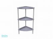 Этажерка угловая с полками "Krita" 3-х секционная, сиреневый туман, BEROSSI (Изделие из пластмассы. Размер 396 х 275 х 680  мм)