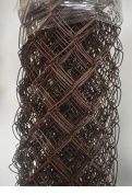 Сетка рабица в пвх 1*10 м Яч 55*55 ф2.4 мм Коричневая