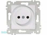 Розетка 1-ая (скрытая, без рамки, б/з) белая, RITA, MUTLUSAN (16 A, 250 V, IP 20)