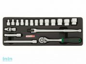 Набор-сет головок 3/8" 18предм. 6гр. 136х364мм TOPTUL (GCAT1808)