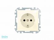 Розетка 1-ая (скрытая, с/з) бежевая, Стиль, BYLECTRICA (штепсельная с заземляющим контактом скрытой установки Гарантийный срок:24 месяца)