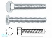 Болт М8х35 мм шестигр., цинк, кл.пр. 5.8, DIN 933 (5 шт в зип-локе) STARFIX