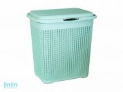 Корзина для белья ВЯЗАНИЕ 40л (фисташковый) (IDEA)