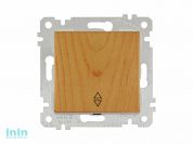 Выключатель проходной 1-клав. (скрытый, без рамки, винт. зажим) дуб, RITA, MUTLUSAN (10 A, 250 V, IP 20)