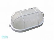 Светильник НБП овал/белый/решетка 100Вт, IP54 (04-100-002) Юпитер (1хЕ27, банник) (ЮПИТЕР)