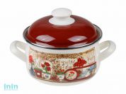 Кастрюля стальная эмалированная, 3.8 л, серия Антик, PERFECTO LINEA (подходит для всех типов плит, включая индукцию)