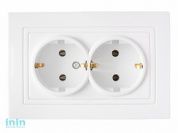 Розетка 2-ая (скрытая, с/з) белая, Уют, Bylectrica (Розетка  РС16-348 Гарантийный срок:24 месяца)