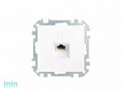 Розетка 1-ая компьютерная (скрытая) белая, Стиль, Bylectrica (Розетка компьютерная скрытой установки (полимерный суппорт) Гарантийный срок:24 месяца)