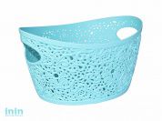 Корзинка КРУЖЕВО 3 л (аквамарин) (IDEA)