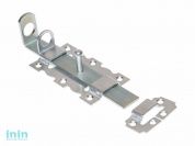 Задвижка дверная 110 мм с проушиной, белый цинк STARFIX