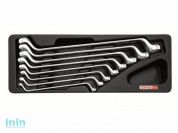 Набор-сет ключей накидн.75° 6-22мм 8шт. 136х364мм TOPTUL (GAAT0802)