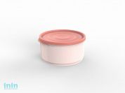 Контейнер круглый Lana, 1,6 л, кремовый, BEROSSI (Изделие из пластмассы. Литраж 1.6 л  . Размер 195 х 178 х 91 мм)