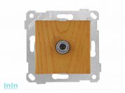 Розетка телевиз. 1-ая (скрытая, без рамки, с/з, 11dB, переходная) дуб, RITA, MUTLUSAN