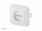 Розетка 1-ая (скрытая, б/з) белая, Эконом, Юпитер (РC16-039) (ЮПИТЕР)