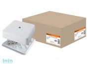 Коробка распаячная КР 75х75х20 ОП с клем. колодкой белая IP40 TDM