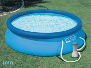 Надувной бассейн Easy Set, 305х76 см + фильтр-насос 220 В, INTEX (от 6 лет)