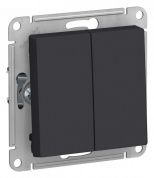 Выключатель 2-клавишный проходнойSchneider Electric Atlas Design ATN001065