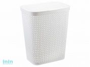 Корзина для белья ПИРУЛА 35л (белый) (IDEA)