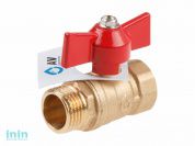 Кран шаровый стандарт 1/2" нар.-вн. бабочка PN16 AV Engineering