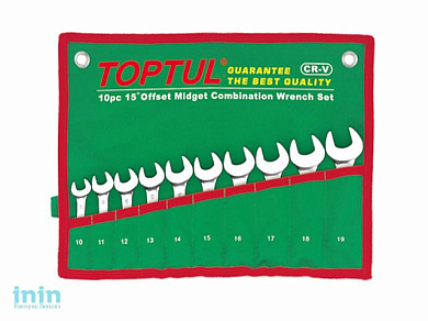 Набор ключей комбинир. 10-19мм 10шт TOPTUL (GAAA1002)