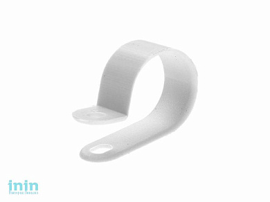 Серьга для кабеля 9 мм белая (100 шт в карт. уп.) STARFIX