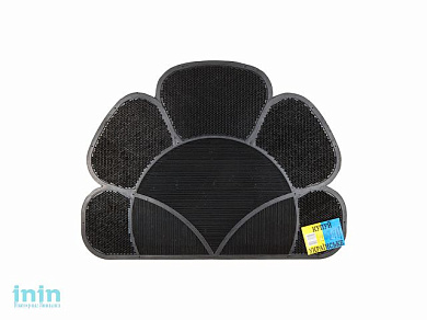 Коврик придверный 55х41 см, черный, "Полумесяц", TM YPgroup (Размер 55х41 см. Материал: вулканизированная непористая резина.)