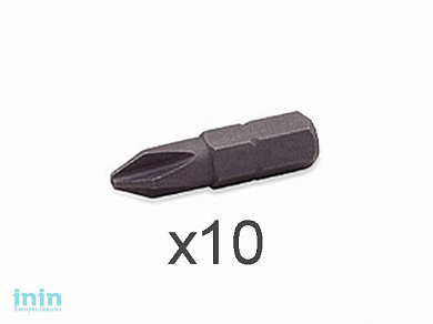 Насадка крестообразная PH1 25мм 10шт блистер TOPTUL (FSBA0801G)