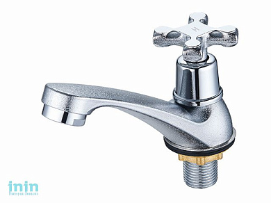 Кран водоразборный на гайке 1/2, керамич. JIK15-A102-A-4X (4 шт. в уп.) SOLONE (Смеситель цинковый, Гарантия 1 год) (G.LAUF)