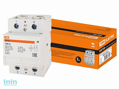 Контактор модульный КМ100/2-100 2НО TDM