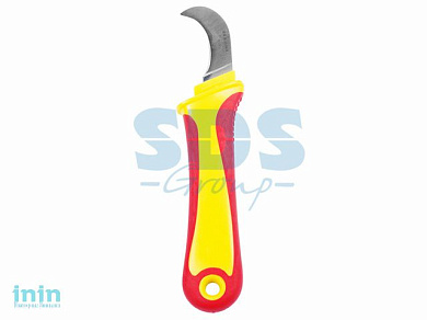 Нож монтажника, нержавеющая сталь, изогнутое лезвие REXANT