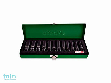 Набор головок ударн. 3/8" 8-19 мм 6 гр. 12пр. TOPTUL (GDAD1201)