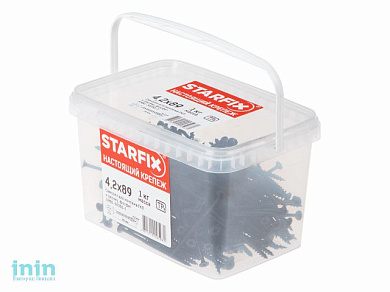 Саморез 3.5х55 мм для монтажа ГКЛ к металлу, фосфат (1.5 кг.) STARFIX