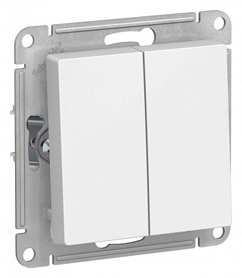 Выключатель 2-клавишный Schneider Atlas Design, ATN000151