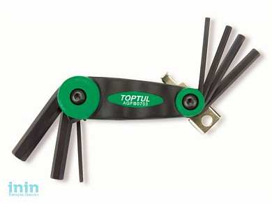 Набор ключей шестигр. 2,5-10мм 7шт длинн. TOPTUL (AGFB0703)