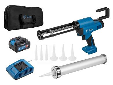 Аккум. пистолет для герметика BULL CG 1860 SET(1х4)