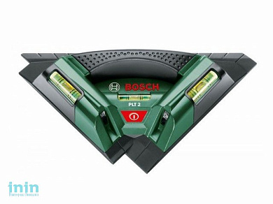 Лазер для укладки плитки BOSCH PLT 2 в кор. (проекция: 2 луча, угол 90°, до 7 м, +/- 0.50 мм/м, резьба 5/8")